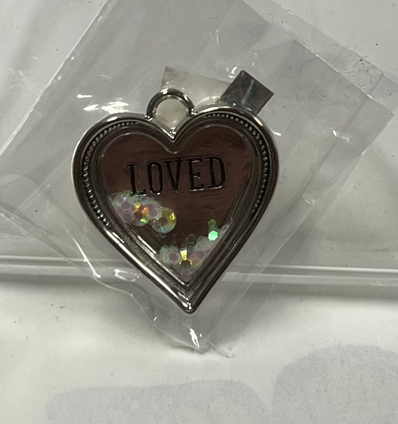 Sparkling Heart Charm-Pendent