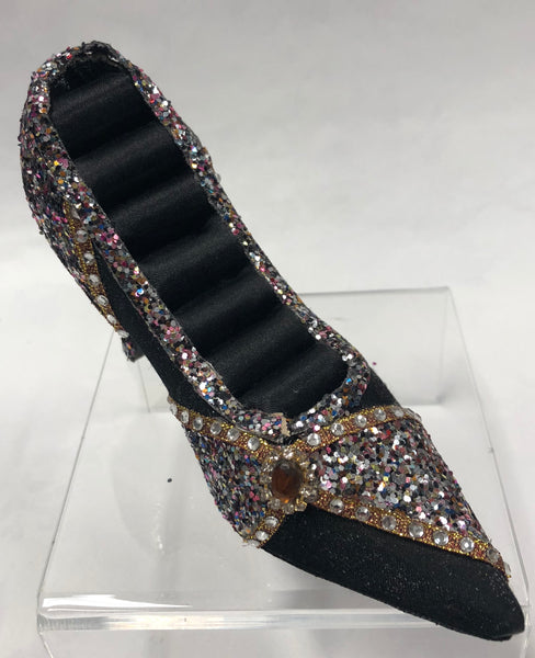 Ring Holder -Black/ Glitter