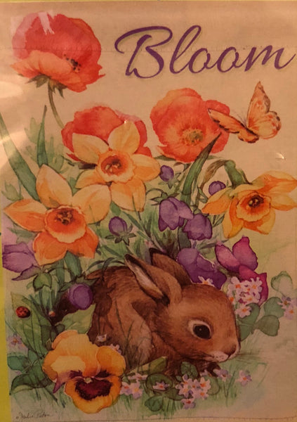 Bloom Rabbit- Large Flag