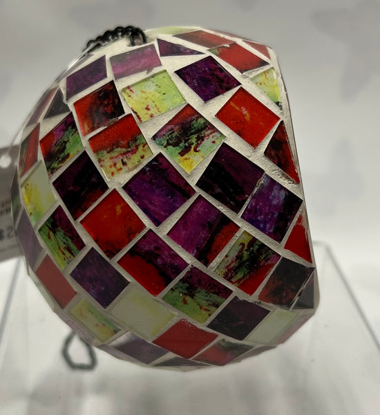 Mosaic Glass Candle Holder -