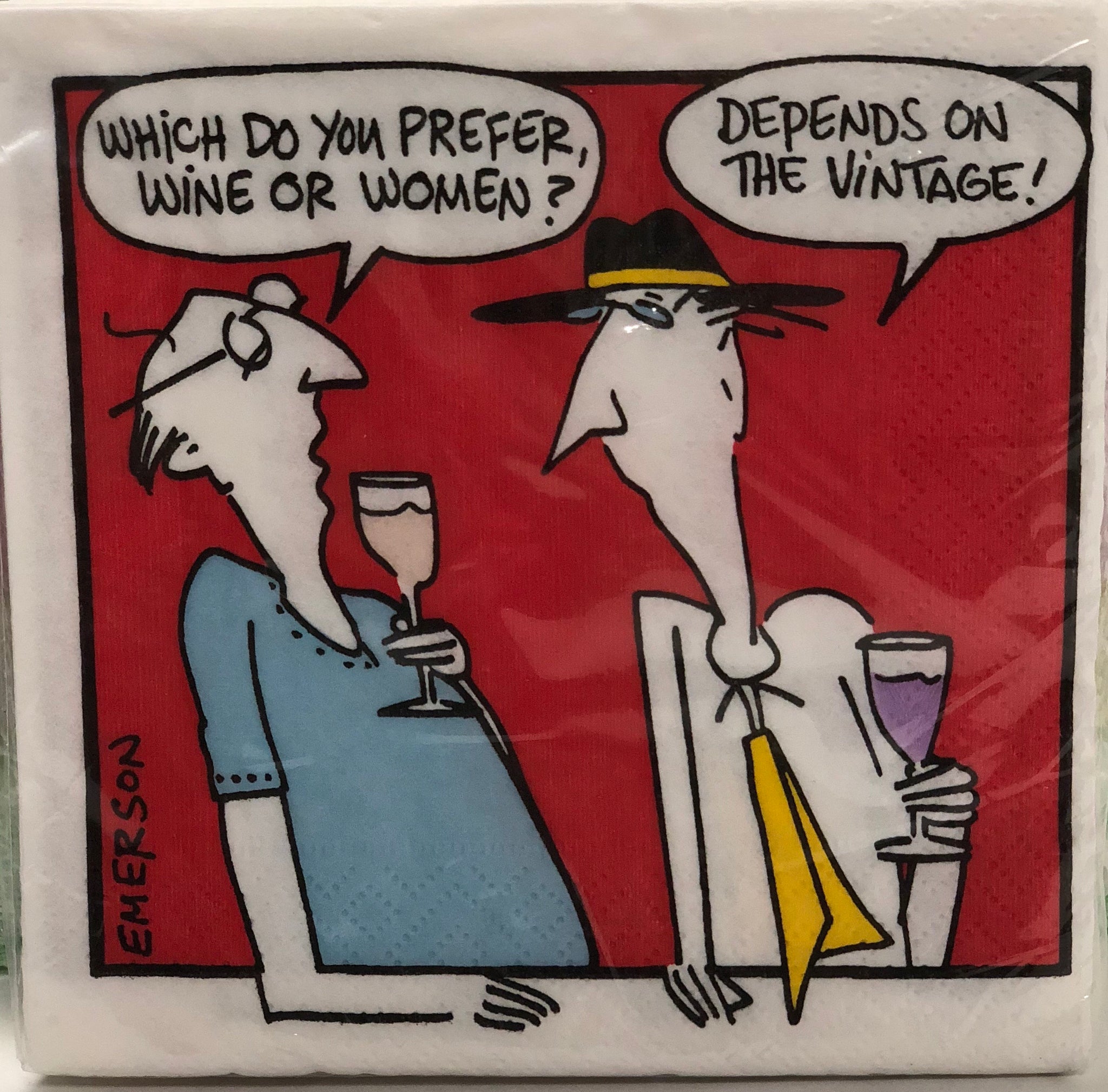 Cocktail Napkin- Depends on the vintage