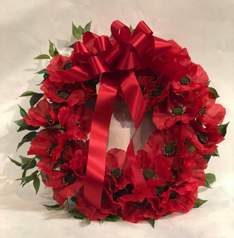 Artificial Poppy Wreath -Style 8