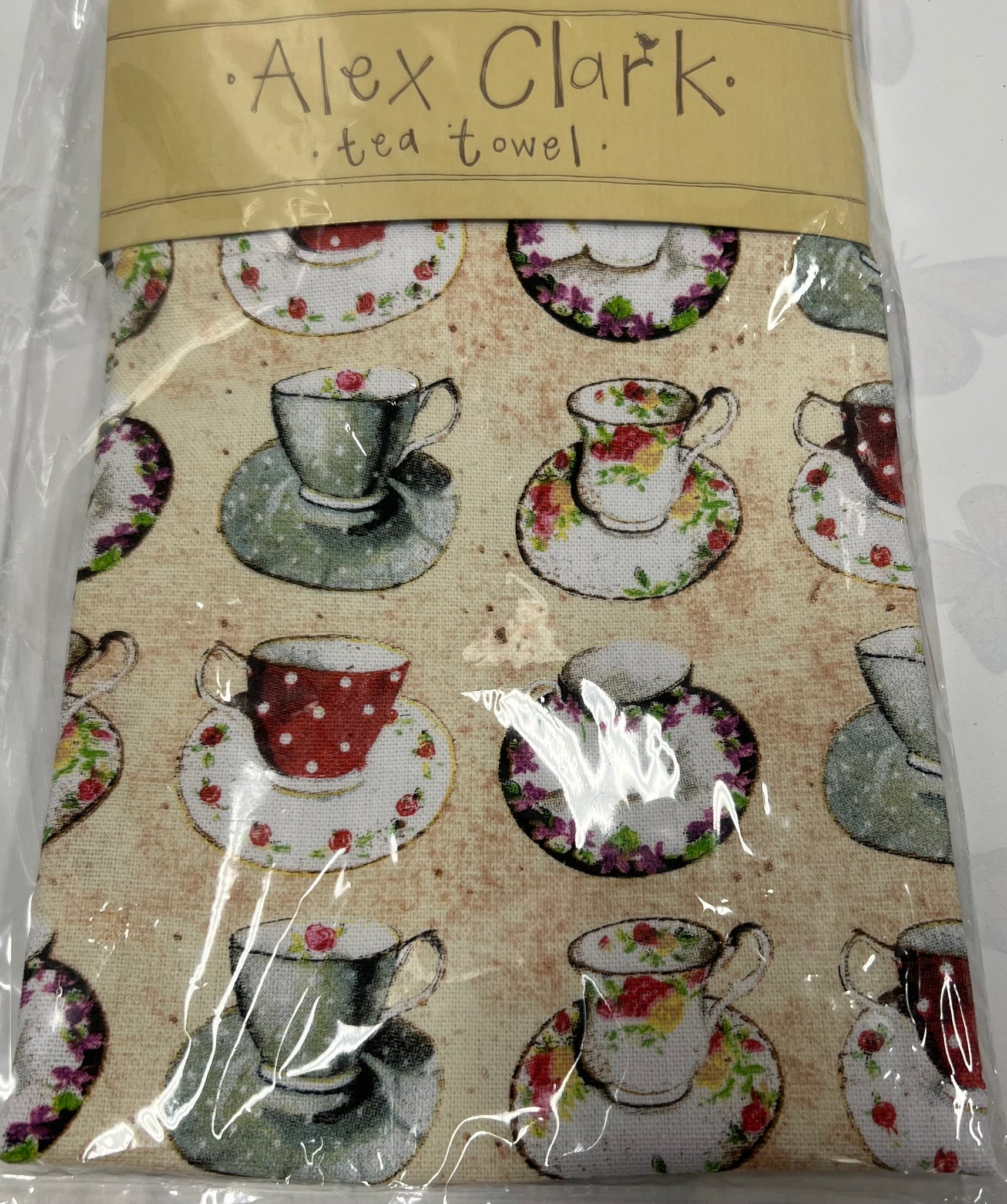 Teacups Tea Towel