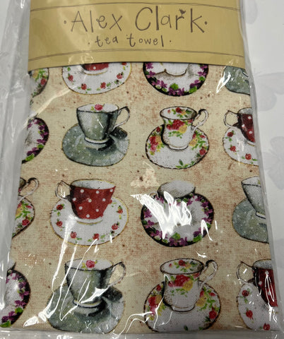Teacups Tea Towel