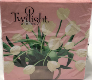 Luncheon Napkin - White Tulips