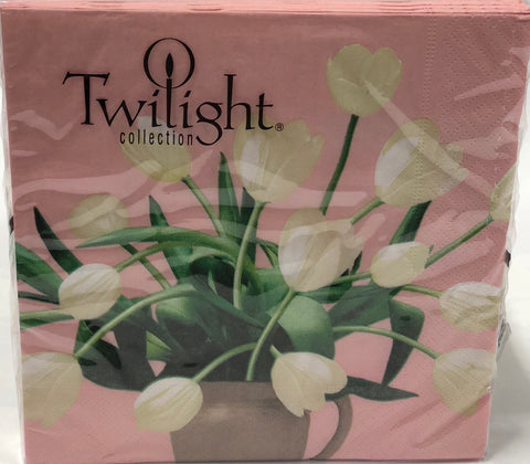 Luncheon Napkin - White Tulips