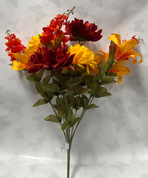 Artificial Fall Mixed Bunch -Orange/Gold