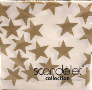 Luncheon Napkin -Gold Stars