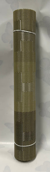 Woven Vinyl Table Runner -Green, Rust and Beige