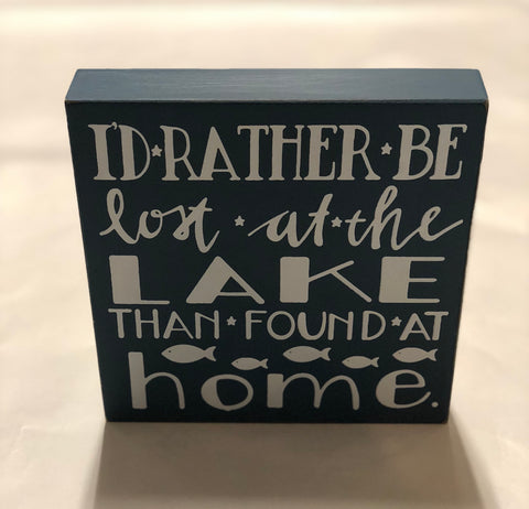 Lost at Lake Wall Sign