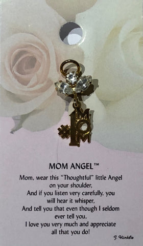 Mom Angel Pin -Clear