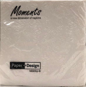Luncheon Napkin -Moments Ornament -Pearl (Embossed)