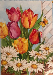 Fresh Tulips - Large Flag