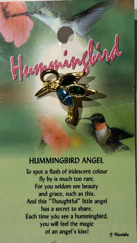 Hummingbird Angel Pin -Coloured