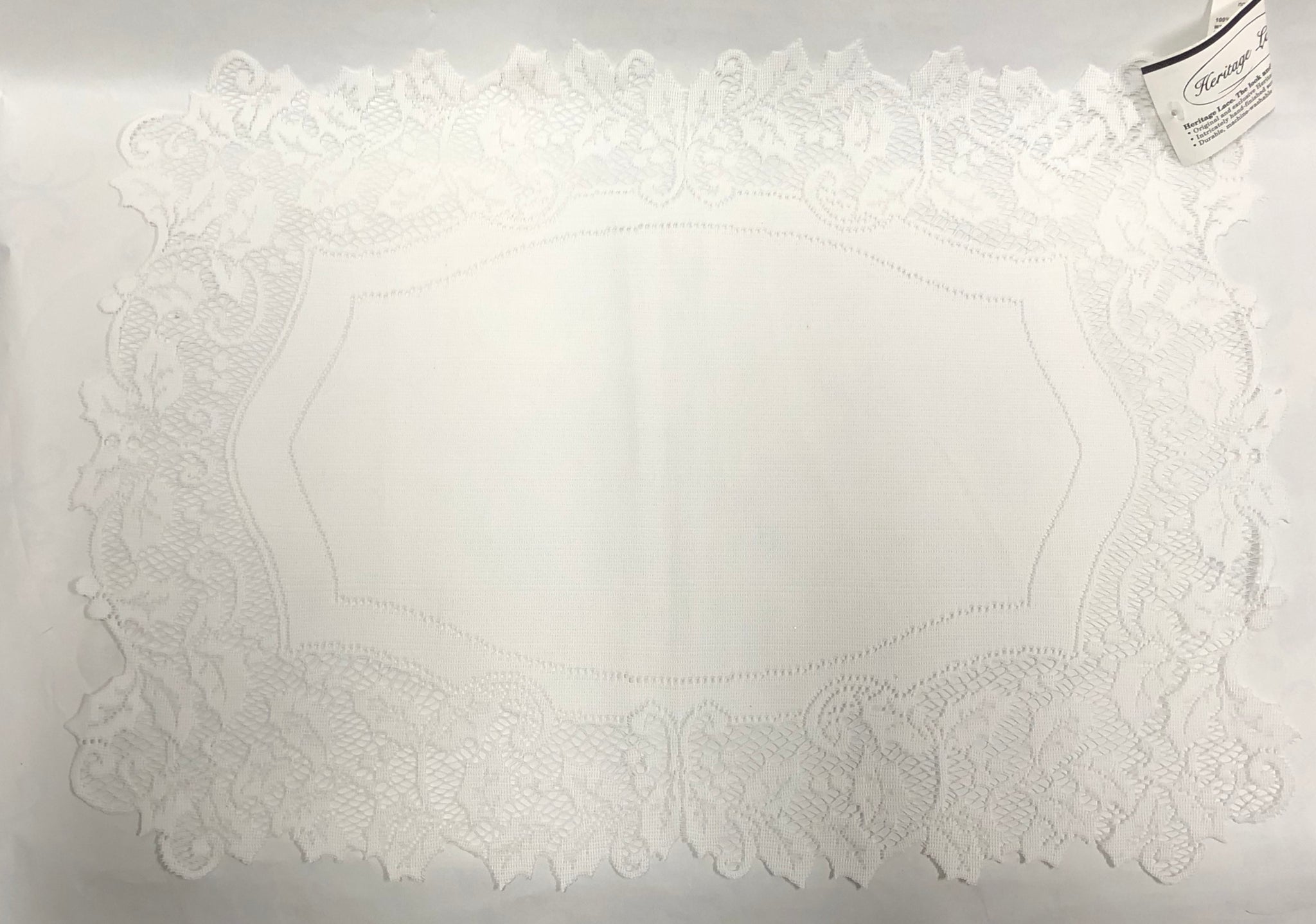Placemat -Holly Table Lace -White