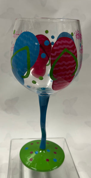 Flip Flop Floozie Wineglass