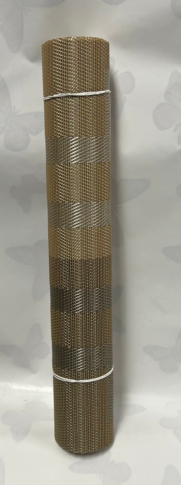 Woven Vinyl Table Runner -Brown