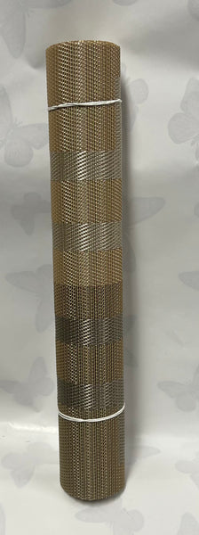 Woven Vinyl Table Runner -Brown