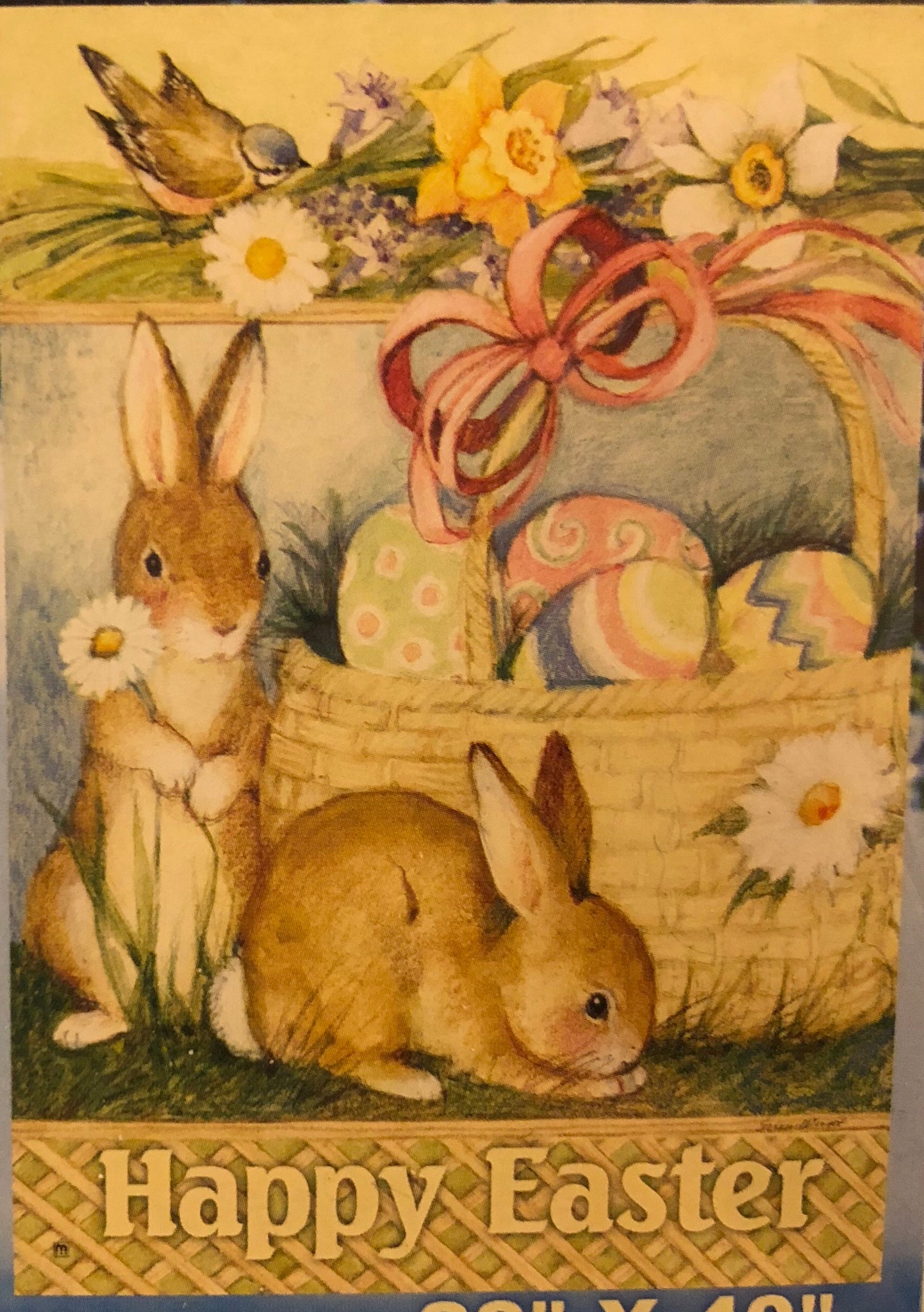 Basket Bunnies- Large Flag