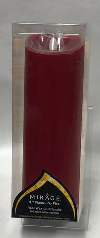 Mirage -Battery Candle -Cranberry 9”