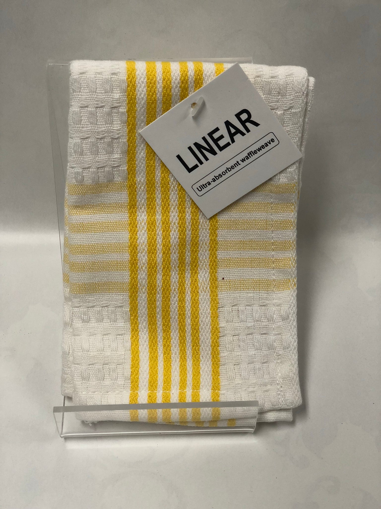 Ultra-Absorbent Waffle Weave Dishcloth White-Yellow