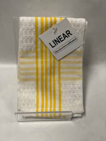 Ultra-Absorbent Waffle Weave Dishcloth White-Yellow
