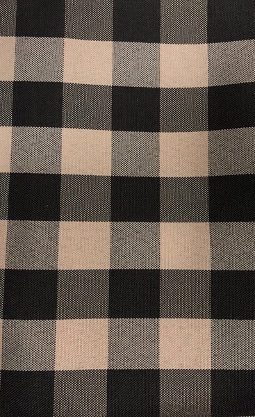 Table Cloth- Large Check- Black and Taupe