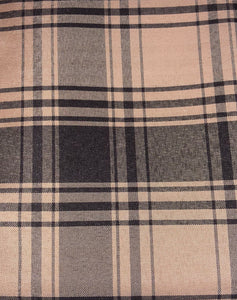 Table Cloth- Plaid- Black and Taupe