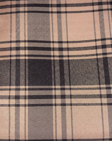 Table Cloth- Plaid- Black and Taupe
