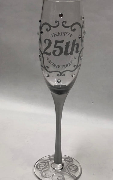 25th Anniversary Champagne Flutes