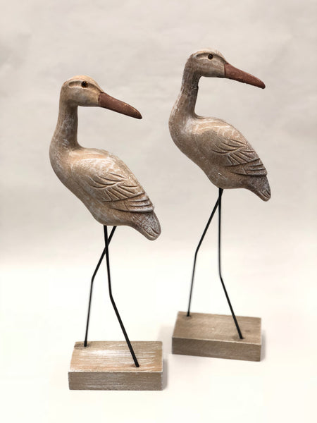 Wooden Bird -Crane