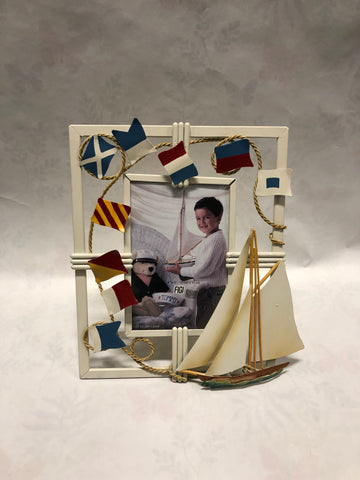 Metal Sailboat Picture Frame