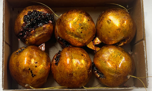Half Pomegranate Ornament -Box of 6