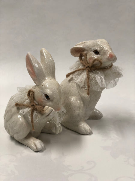 Cream Rabbit Figurine -Large
