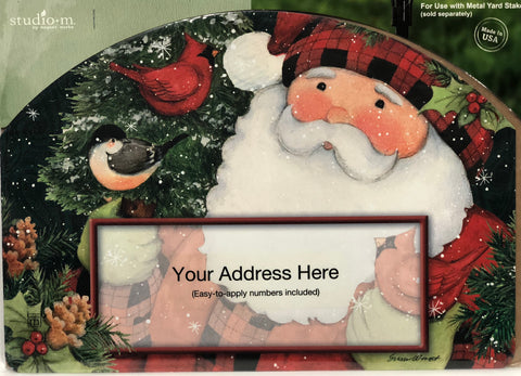 Magnetic Yard Sign -Lumberjack Santa