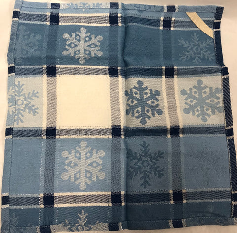 Snowflake Dishcloth -Blue