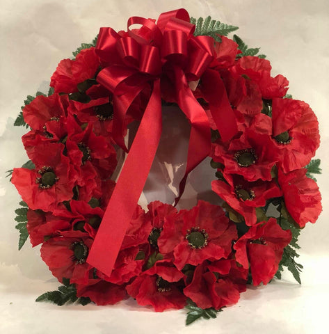 Artificial Poppy Wreath -Style 6