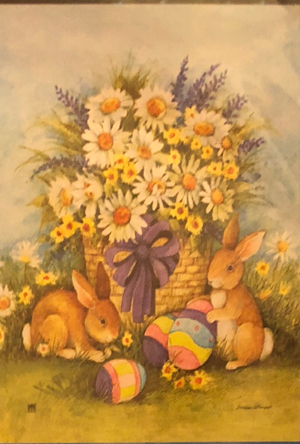 Easter Bunnies- Large Flag
