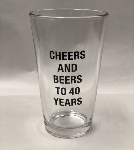 40 Years Pint Glass