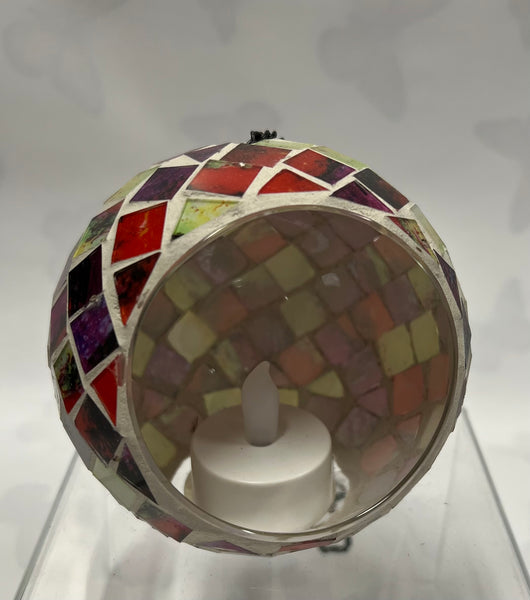 Mosaic Glass Candle Holder -