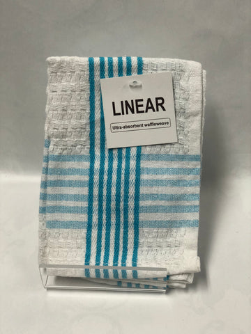 Ultra-Absorbent Waffle Weave Dishcloth White-Blue