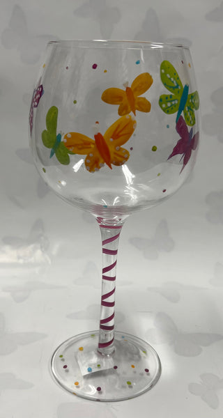 Butterfly Wineglass