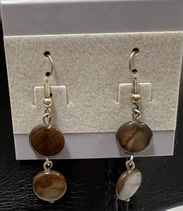 Earrings -Brown Stone
