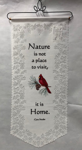 Nature Is Home -Pinecone Lace Wall Hanging