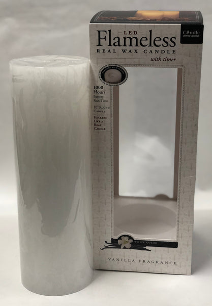 Candle Impressions -Battery Candle -White 10”