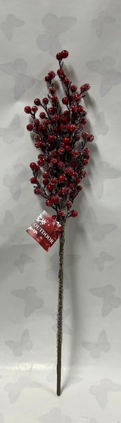Iced Berry Branch “Outdoor” -Red