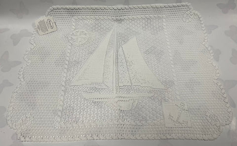 Placemat -Set Sail -White