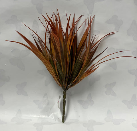 Plastic Wild Grass Bush -Green/Orange