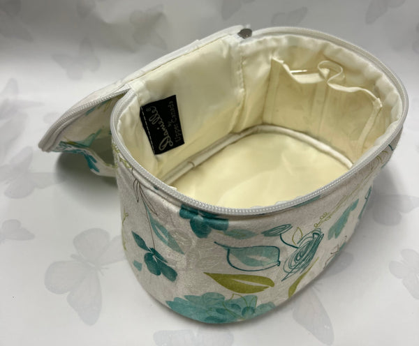 Oval Train Case Cosmetic Bag