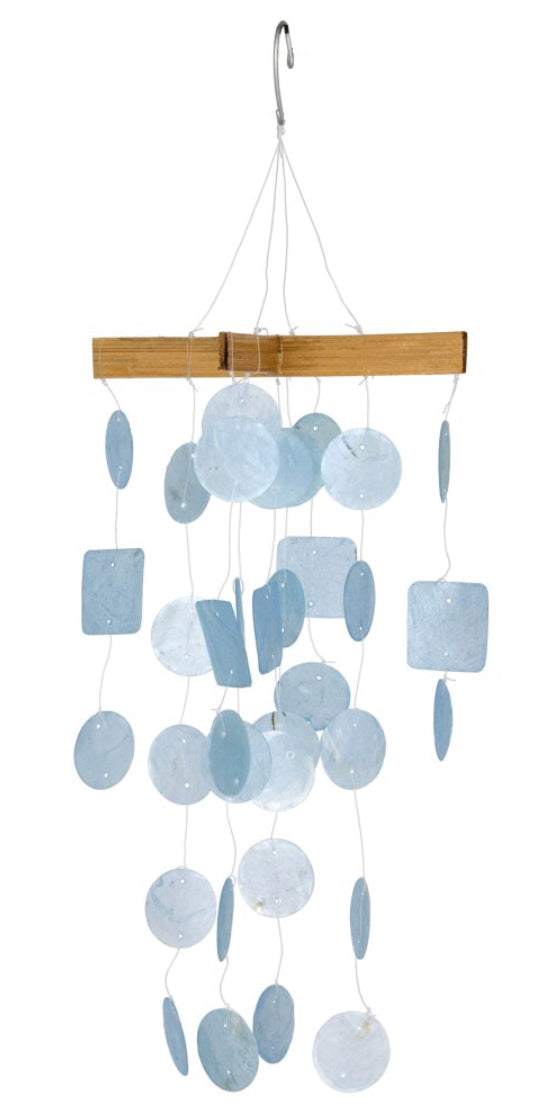 Woodstock Chime -Mini Capiz Chime -Light Blue
